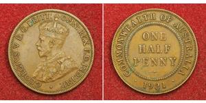 1/2 Пені Австралія (1788 - 1939) Бронза Георг V (1865-1936)