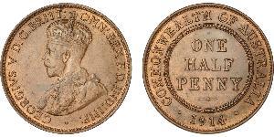 1/2 Пені Австралія (1788 - 1939) Бронза Георг V (1865-1936)