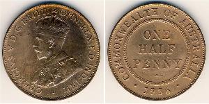 1/2 Пені Австралія (1788 - 1939) Бронза Георг V (1865-1936)
