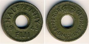 1/2 Пені Fiji (1970 - ) Латунь 
