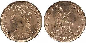 1/2 Пені Велика Британія  Мідь Вікторія (1819 - 1901)