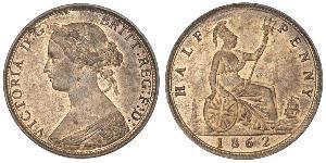 1/2 Пені Велика Британія  Мідь Вікторія (1819 - 1901)