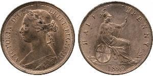 1/2 Пені Велика Британія  Мідь Вікторія (1819 - 1901)