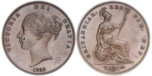 1/2 Пені Велика Британія  Мідь Вікторія (1819 - 1901)
