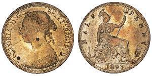 1/2 Пені Велика Британія  Мідь Вікторія (1819 - 1901)