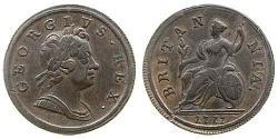 1/2 Пені Королівство Великобританія (1707-1801) Мідь Георг I (1660-1727)