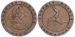 1/2 Пені Острів Мен Мідь Георг III (1738-1820)