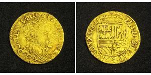 1/2 Реал Habsburg Spain (1506 - 1700) Золото Філіп II Габсбург (1527-1598)