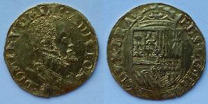 1/2 Реал Habsburg Spain (1506 - 1700) Золото Філіп II Габсбург (1527-1598)