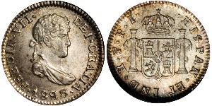 1/2 Реал Боливия Серебро Фердинанд VII король Испании (1784-1833)