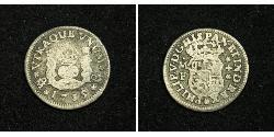 1/2 Реал Новая Испания (1519 - 1821) Серебро 