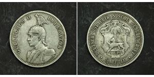 1/2 Рупия Германская Восточная Африка (1885-1919) Серебро 