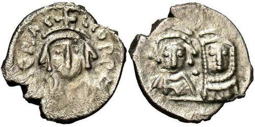 1/2 Силиква Византийская империя (330-1453) Серебро Ираклий I (575-641)