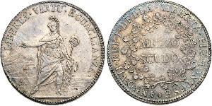 1/2 Скудо Папская область (752-1870) Серебро 