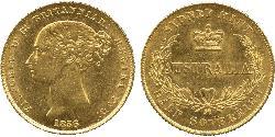 1/2 Соверен Австралия (1788 - 1939) Золото Виктория (1819 - 1901)