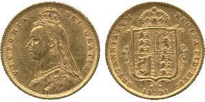 1/2 Соверен Австралія (1788 - 1939) Золото Вікторія (1819 - 1901)