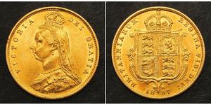 1/2 Соверен Австралія (1788 - 1939) Золото Вікторія (1819 - 1901)