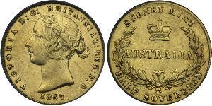 1/2 Соверен Австралія (1788 - 1939) Золото Вікторія (1819 - 1901)