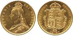 1/2 Соверен Австралія (1788 - 1939) Золото Вікторія (1819 - 1901)