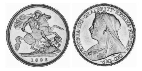1/2 Соверен Австралія (1788 - 1939) Золото Вікторія (1819 - 1901)