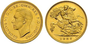 1/2 Соверен Велика Британія (1922-) Золото Георг VI (1895-1952)