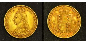 1/2 Соверен Велика Британія  Золото Вікторія (1819 - 1901)