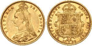 1/2 Соверен Велика Британія  Золото Вікторія (1819 - 1901)