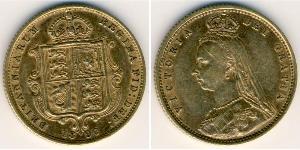 1/2 Соверен Велика Британія  Золото Вікторія (1819 - 1901)