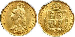 1/2 Соверен Велика Британія  Золото Вікторія (1819 - 1901)