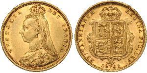 1/2 Соверен Велика Британія  Золото Вікторія (1819 - 1901)