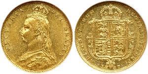 1/2 Соверен Велика Британія  Золото Вікторія (1819 - 1901)