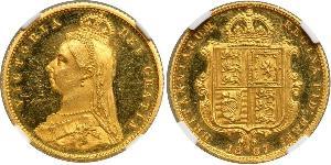 1/2 Соверен Велика Британія  Золото Вікторія (1819 - 1901)