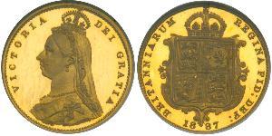 1/2 Соверен Велика Британія  Золото Вікторія (1819 - 1901)