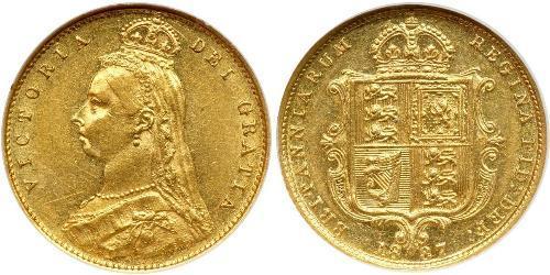 1/2 Соверен Велика Британія  Золото Вікторія (1819 - 1901)