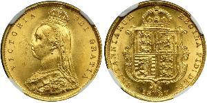 1/2 Соверен Великобритания  Золото Виктория (1819 - 1901)