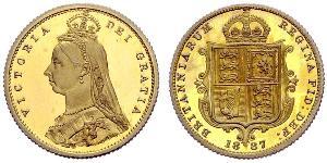 1/2 Соверен Великобритания  Золото Виктория (1819 - 1901)