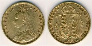1/2 Соверен Великобритания  Золото Виктория (1819 - 1901)