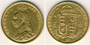 1/2 Соверен Великобритания  Золото Виктория (1819 - 1901)
