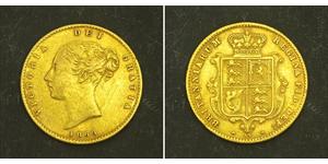 1/2 Соверен Соединённое королевство Великобритании и Ирландии (1801-1922) Золото Виктория (1819 - 1901)
