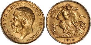1/2 Соверен Соединённое королевство Великобритании и Ирландии (1801-1922) Золото Георг V (1865-1936)