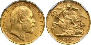 1/2 Соверен Сполучене королівство Великобританії та Ірландії (1801-1922) Золото Едвард VII (1841-1910)