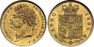 1/2 Соверен Сполучене королівство Великобританії та Ірландії (1801-1922) Золото Георг IV (1762-1830)