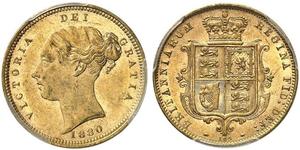 1/2 Соверен Сполучене королівство Великобританії та Ірландії (1801-1922) Золото Вікторія (1819 - 1901)