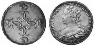 1/2 Талер Ансбах (княжество) (1398–1792) Серебро Charles William Frederick, Margrave of Brandenburg-Ansbach (1712 – 1757)