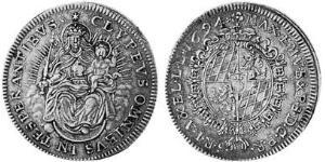 1/2 Талер Бавария (курфюршество) (1623 - 1806) Серебро 