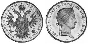 1/2 Талер Австрійська імперія (1804-1867) Срібло Ferdinand I of Austria (1793 - 1875)
