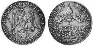 1/2 Талер Аугсбург (1276 - 1803) Срібло Фердинанд II Габсбург(1578 -1637)