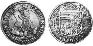 1/2 Талер Ельзас Срібло Фердинанд II (ерцгерцог Австрії) (1529 – 1595)