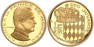 1/2 Франк Монако (1297 - ) Золото/Нікель 