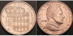 1/2 Франк Монако (1297 - ) Золото/Нікель 